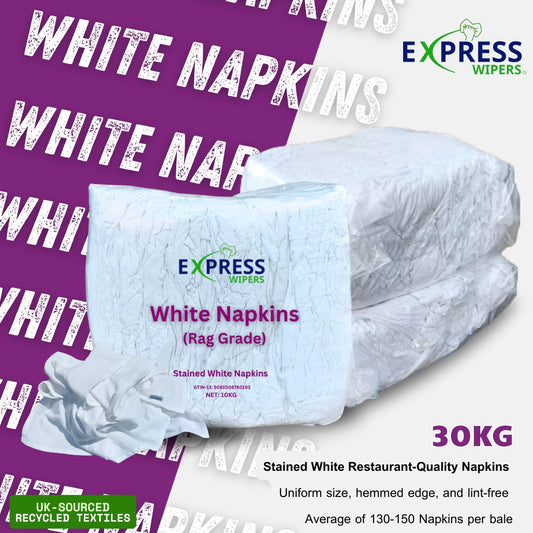 Triple Pack - 3 x 10kg Bales of White Napkins
