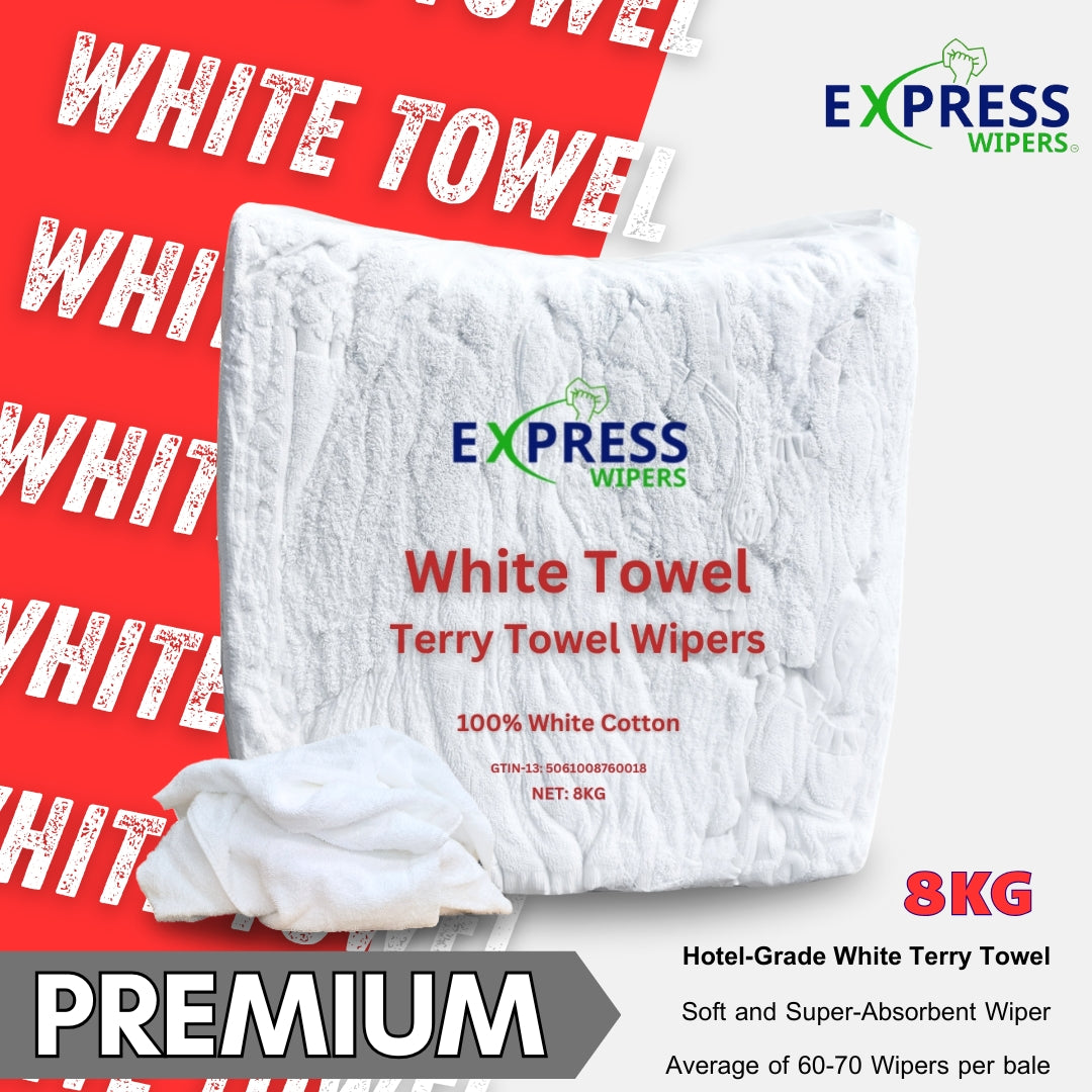 Premium White Terry Towel (8kg)