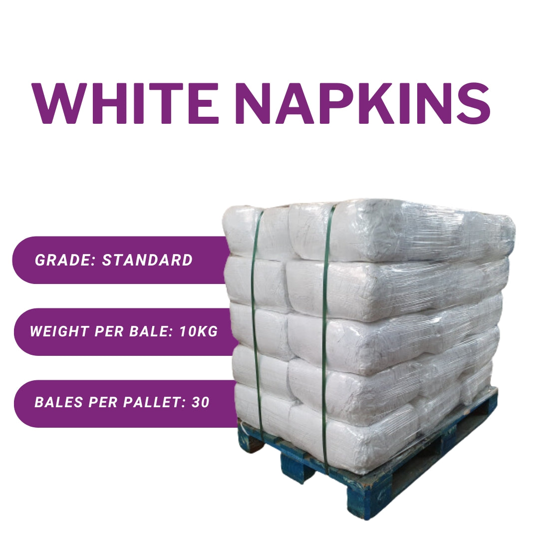 Pallet of 30 x 10kg Bales of White Napkins
