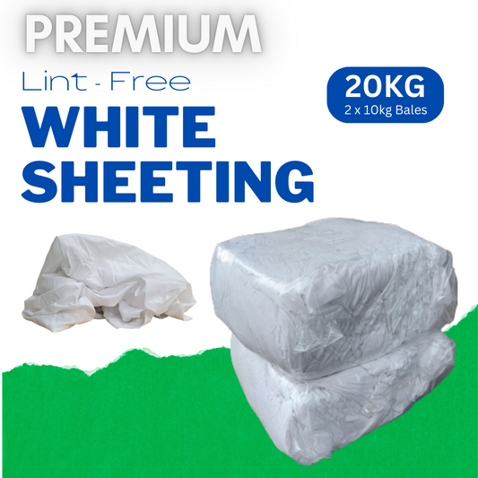Double Pack - 2 x 10kg Bales of Premium Lint-Free White Sheeting