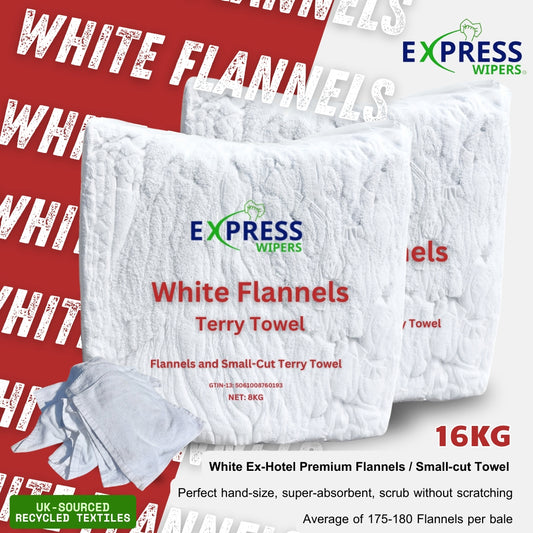 Double Pack - 2 x 8kg White Flannels