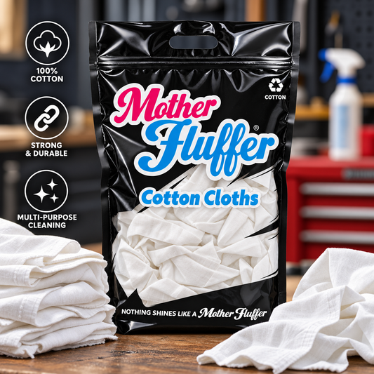 Mother Fluffer® 1kg Recycled Cotton Cleaning & Polishing Cloths