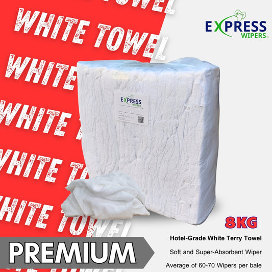 Premium White Terry Towel (8kg)