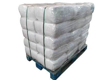 'Half & Half' Pallet (15 x 10kg Lint-Free Cotton White Sheeting & 15 x 8kg White Towel)