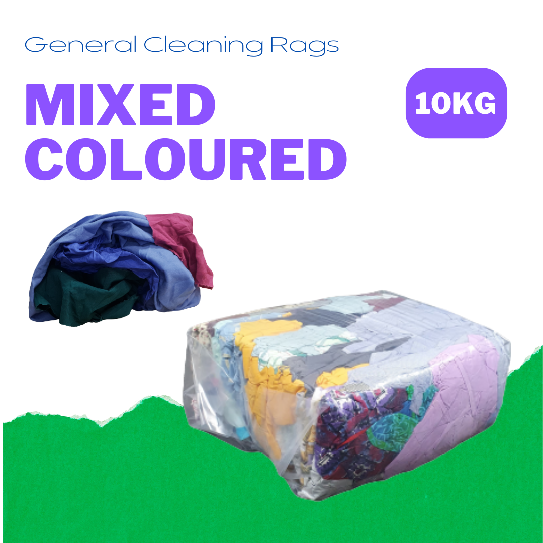 Mixed Coloured Cleaning Rags / Wipers - Express Wipers Ltd