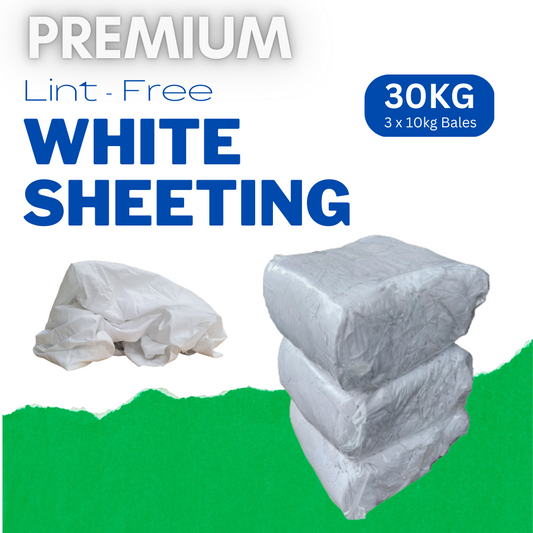 Triple Pack - 3 x 10kg Bales of Premium Lint-Free White Sheeting