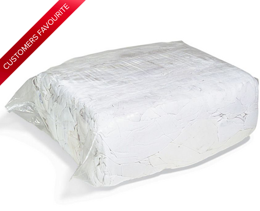 White Sheeting Grade 2 Cleaning Wipers Cloths Rags 10kg